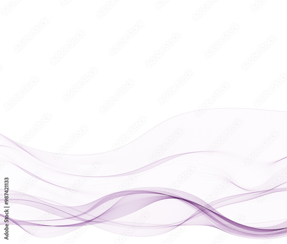 Canvas Prints abstract vector wave with shadow. purple curves. eps 10