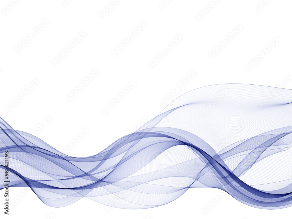 Poster abstract vector graphics. blue wave. template for advertising. eps 10