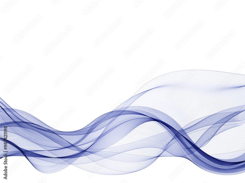 Poster abstract vector graphics. blue wave. template for advertising. eps 10