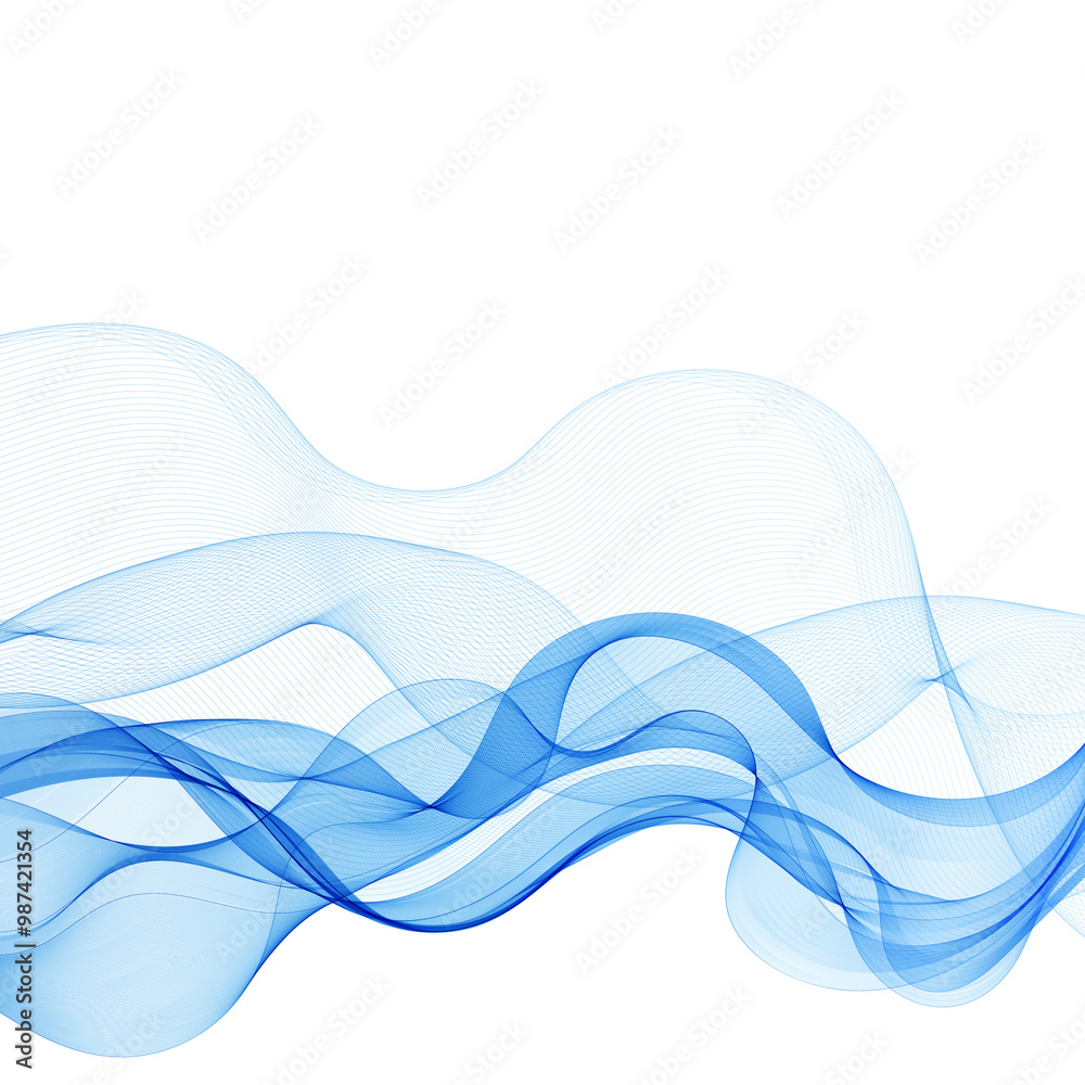 Sticker blue abstract wave as a design element. presentation template. banner for advertising. eps 10