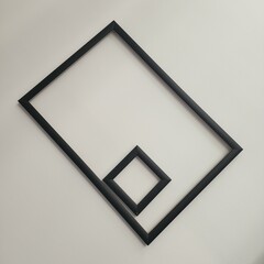 white frame on a wall