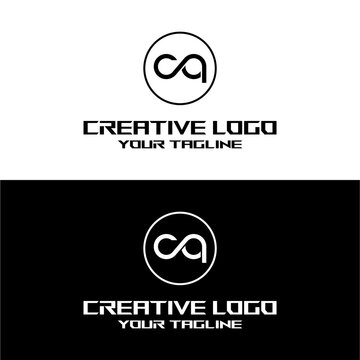 creative letter logo cq desain vektors