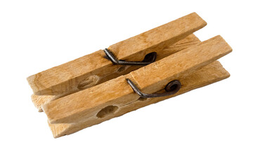 Wooden clothes peg. To hang laundry to dry.