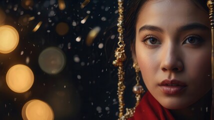 Happy New Year, Champagne, Christmas Tree Balls, Christmas Toys, Snow, Christmas, Holiday, Tree, Bokeh, Gifts, Candles