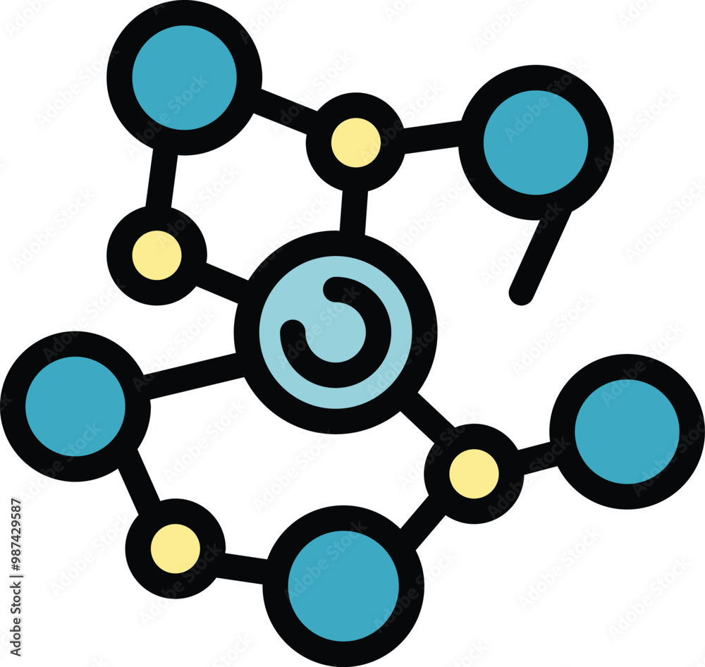Poster network hub is connecting nodes in a data system, facilitating communication and data transfer