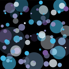 Colored background with round elements. Transparency effect. Bokeh. Eps 10