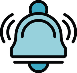 Icon of an alarm bell ringing loudly with sound waves emanating from it