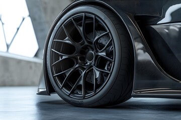carbon fiber wheel of the sports car	
