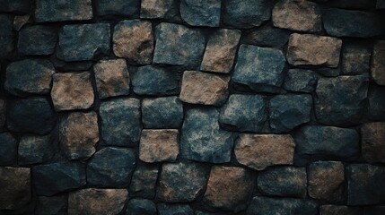 Obraz premium This close-up view highlights a modern stone cladding wall featuring a mix of black and brown tones, perfect for enhancing interior design aesthetics in contemporary spaces