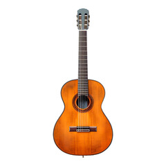 Naklejka premium Classic Acoustic Guitar on White Background