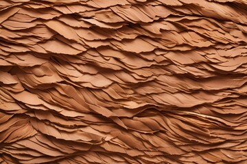 Earth tone background with some natural elements, like leaves, rock in brown and beige color, Generative AI, perfect for product presentation