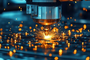 Industrial Laser Cutting Machine in Action