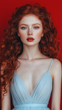 Red Hair Blue Dress Images  Browse 129,359 Stock Photos, Vectors, and  Video | Adobe Stock