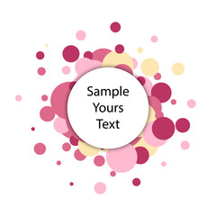 Explosion of shiny pink circles on white background. Eps 10