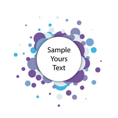 Explosion of shiny blue circles isolated on white background. Eps 10