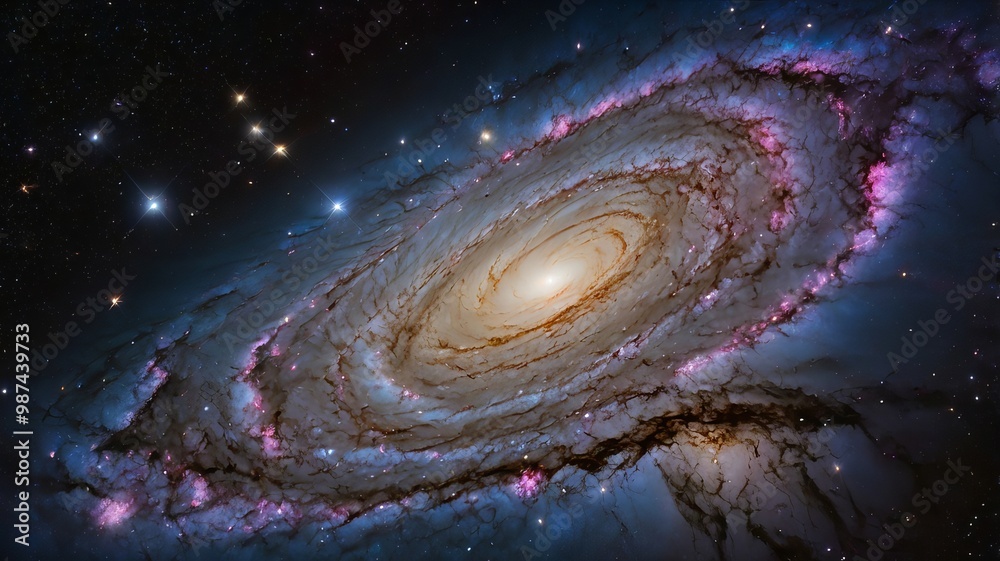 Wall mural photograph of milky way galaxy from a distant ai gen
