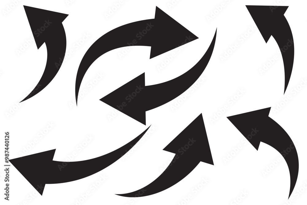 Sticker curved arrow icon vector illustration. replaceable vector design.