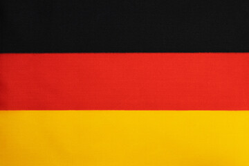 National flag of the state of Germany close-up. State background.