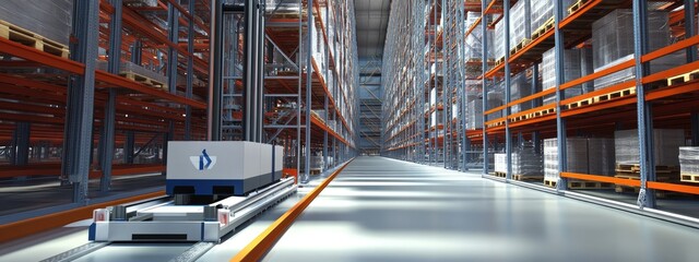 Modern automatized high rack warehouse