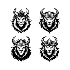 lion with viking horn