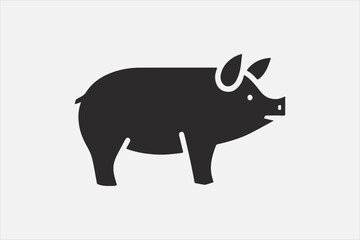 A pig silhouette vector design.