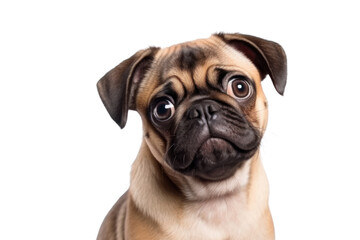 funny labrador dog on a white background Show a cute, playful, and cheerful demeanor