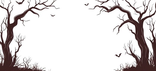 Halloween themed rectangular frame