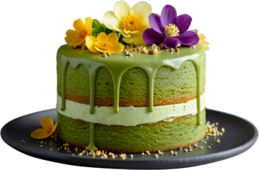Green Tea Cake Generative Ai