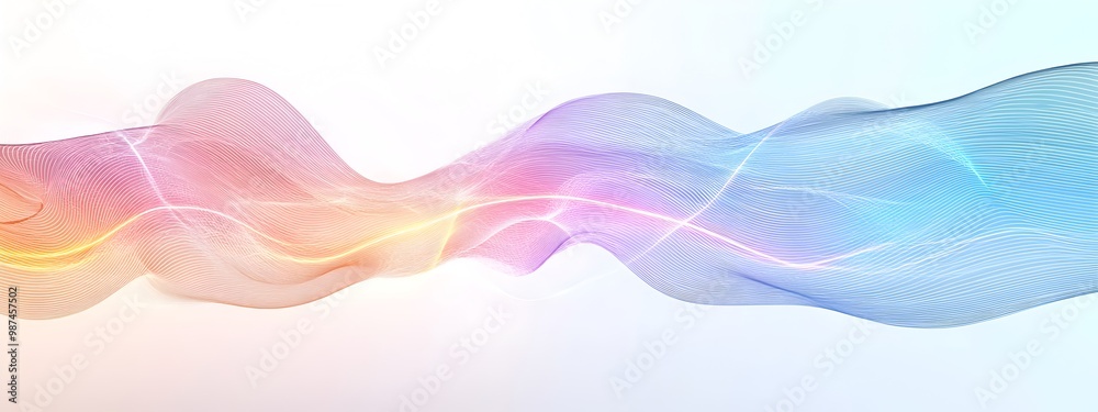 Poster visualized light wave with poynting colorful abstract dynamic motion background