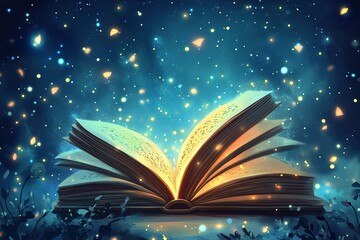 Dried pressed various leaves and flowers placed on the pages of an open old book lying on a white background
