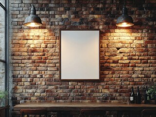 Blank Canvas in a Rustic Bar