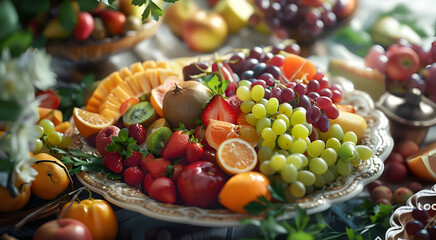 Vibrant Fruit Platter A Feast for the Senses