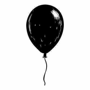 recommend clip art: Simple Black Balloon Illustration with Isolated Transparent Background