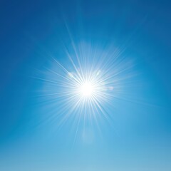 Obraz premium Bright sun in blue sky