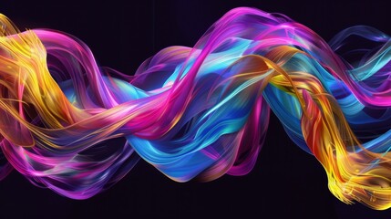 Obraz premium Vibrant Colorful Abstract Waves 