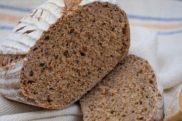 Sourdough, whole wheat and rye