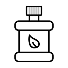 Mouthwash icon with editable stroke. Oral health icon with editable stroke. Mouth freshening solution