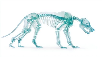 Canine Skeleton X Ray  3D Model  Anatomy  Veterinary  Medical  Animal  Dog  Bone Structure