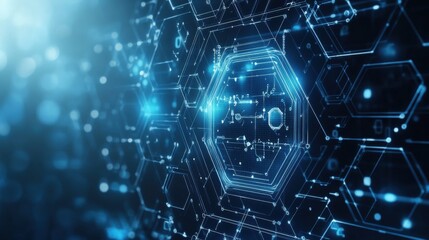 Obraz premium Futuristic Healthcare: AI System in Medicine