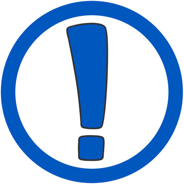 recommend clip art: blue exclamation mark symbol