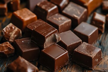 chocolate pieces on a plate