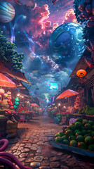 fantacy magical and robot in the world