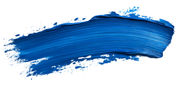 Blue paint brush. Paint Brush, ink brush, brush strokes, grungy paint brush. Grungy texture brush.