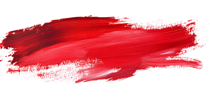 Artistic red paint brush. Paint Brush, ink brush, brush strokes, grungy paint brush. Grungy texture brush.