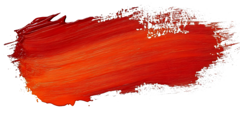 Textured orange paint brush. Paint Brush, ink brush, brush strokes, grungy paint brush. Grungy texture brush.