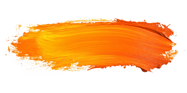 Brush stroke. Orange paint brush. Paint Brush, ink brush, brush strokes, grungy paint brush. Grungy texture brush.