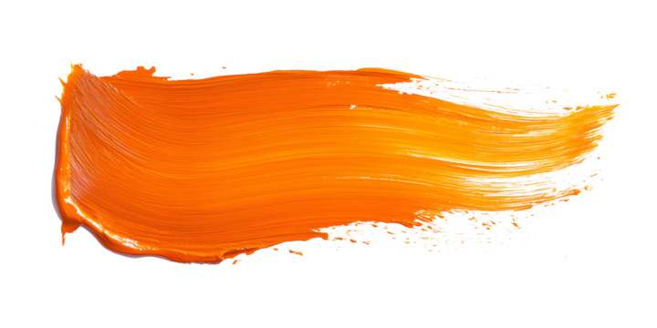 Brush stroke. Orange paint brush. Paint Brush, ink brush, brush strokes, grungy paint brush. Grungy texture brush.