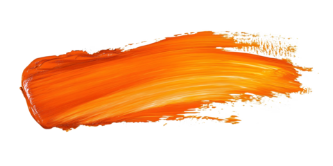 Orange paint brush. Paint Brush, ink brush, brush strokes, grungy paint brush. Grungy texture brush.