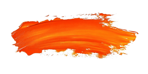 Orange paint brush. Paint Brush, ink brush, brush strokes, grungy paint brush. Grungy texture brush.