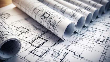 roll of drawings background 